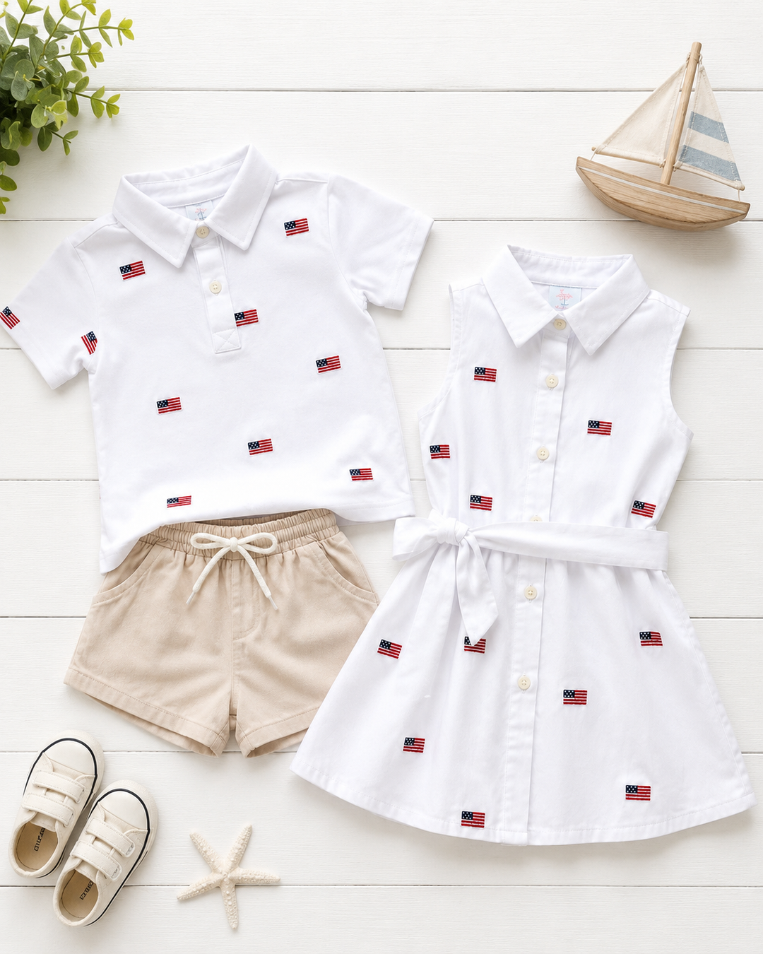 American Flag Embroidered Dress