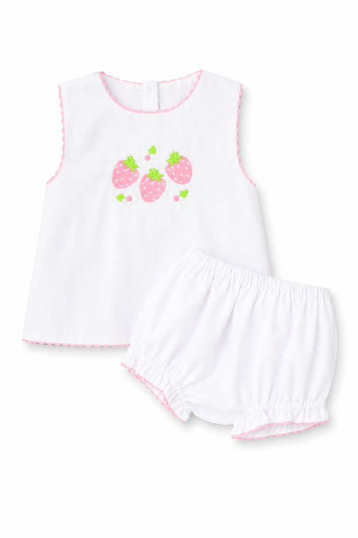 Triple Berry Smocked Diaper Set