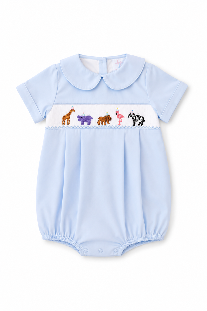 Smocked Safari Party Boy Bubble