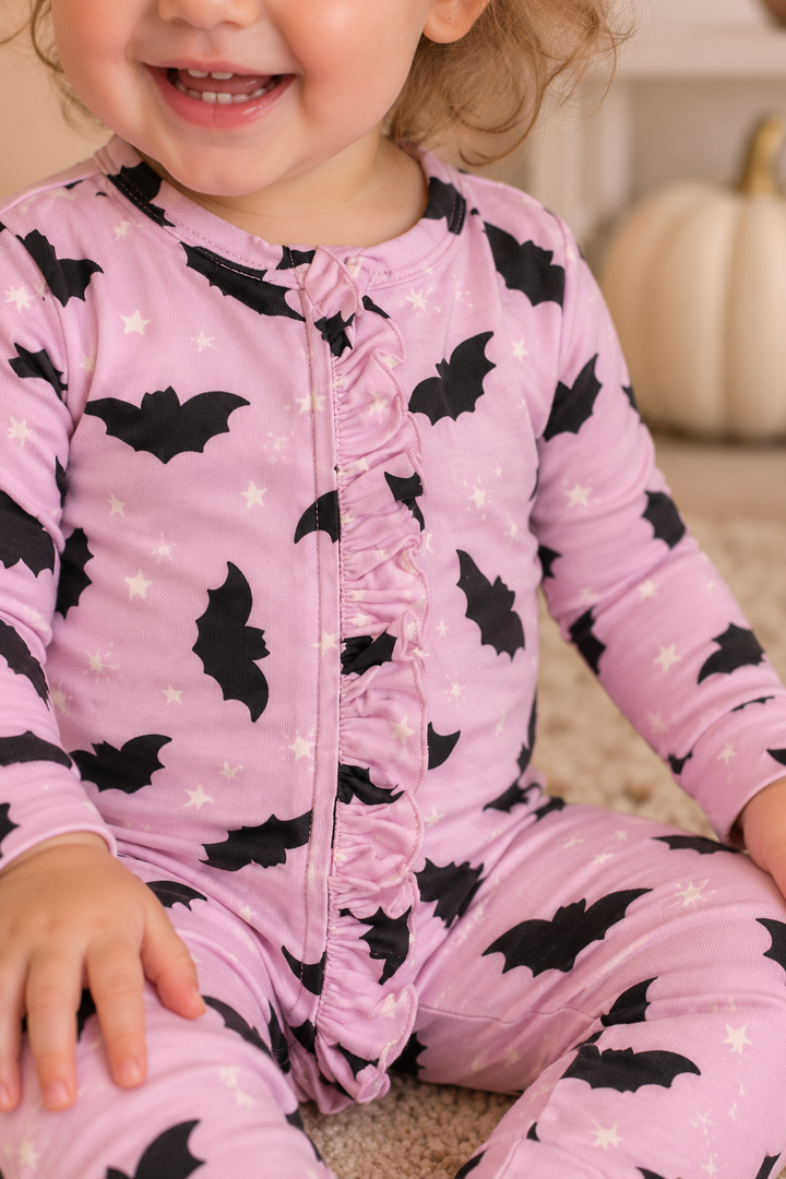 Bats Ruffle Footie
