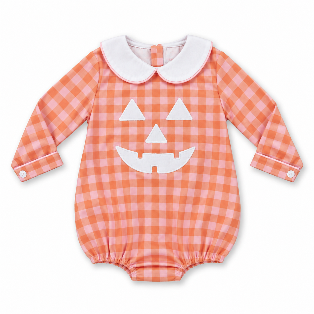Pink and Orange Jack-O-Lantern Bubble