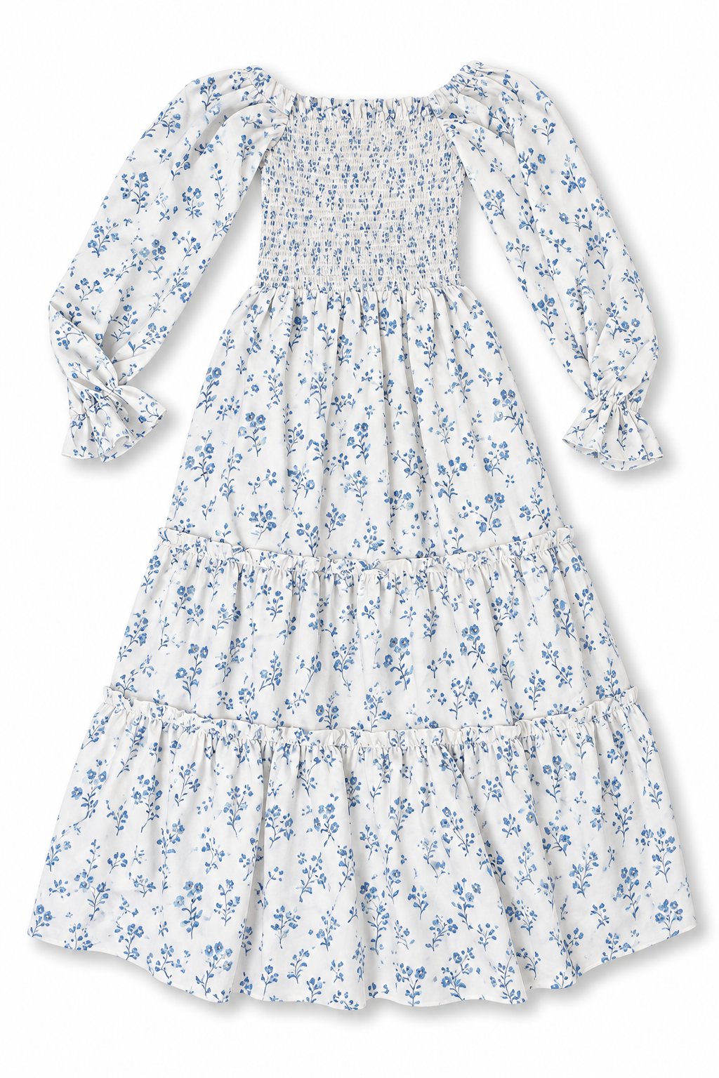 English Garden Floral Smocked Women's Dress