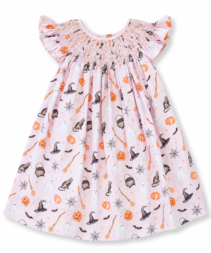 Pink Witch Smocked Dress