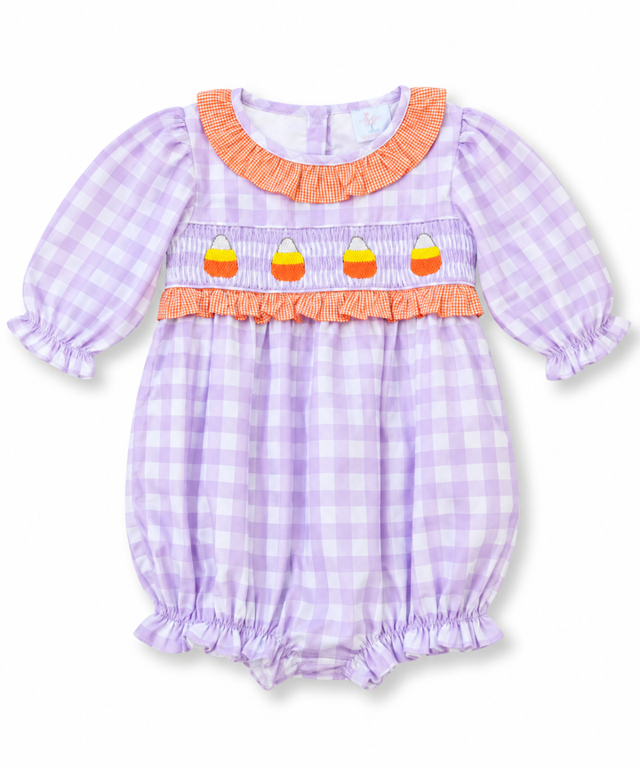 Candy Corn Smocked Bubble