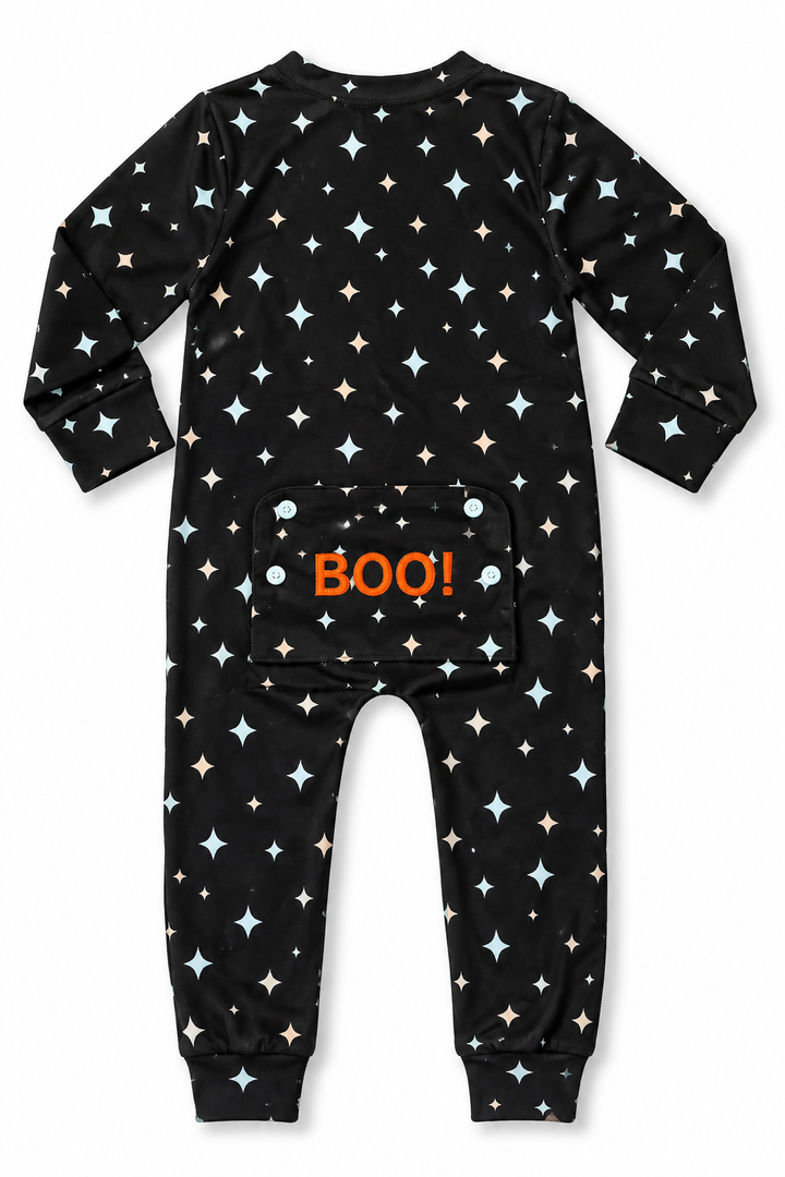 Boo! Footie in Black