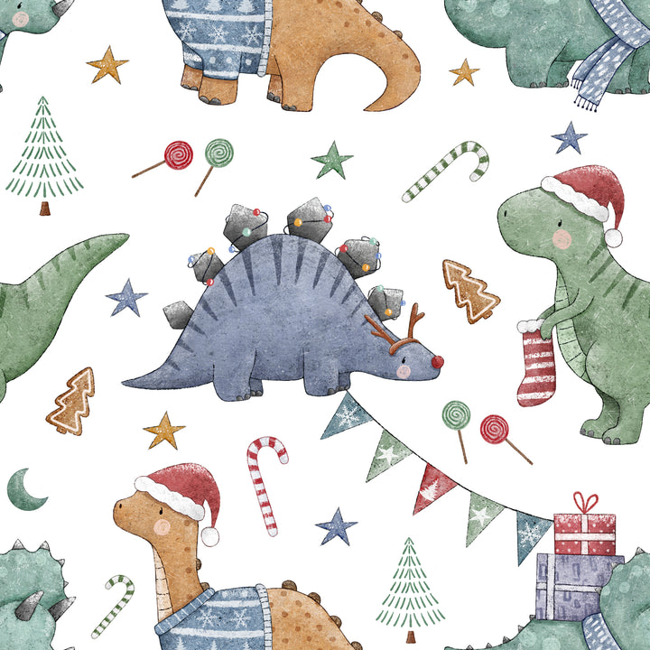 PRE-ORDER Boys Christmas Dinosaur Two Piece Pajama Set