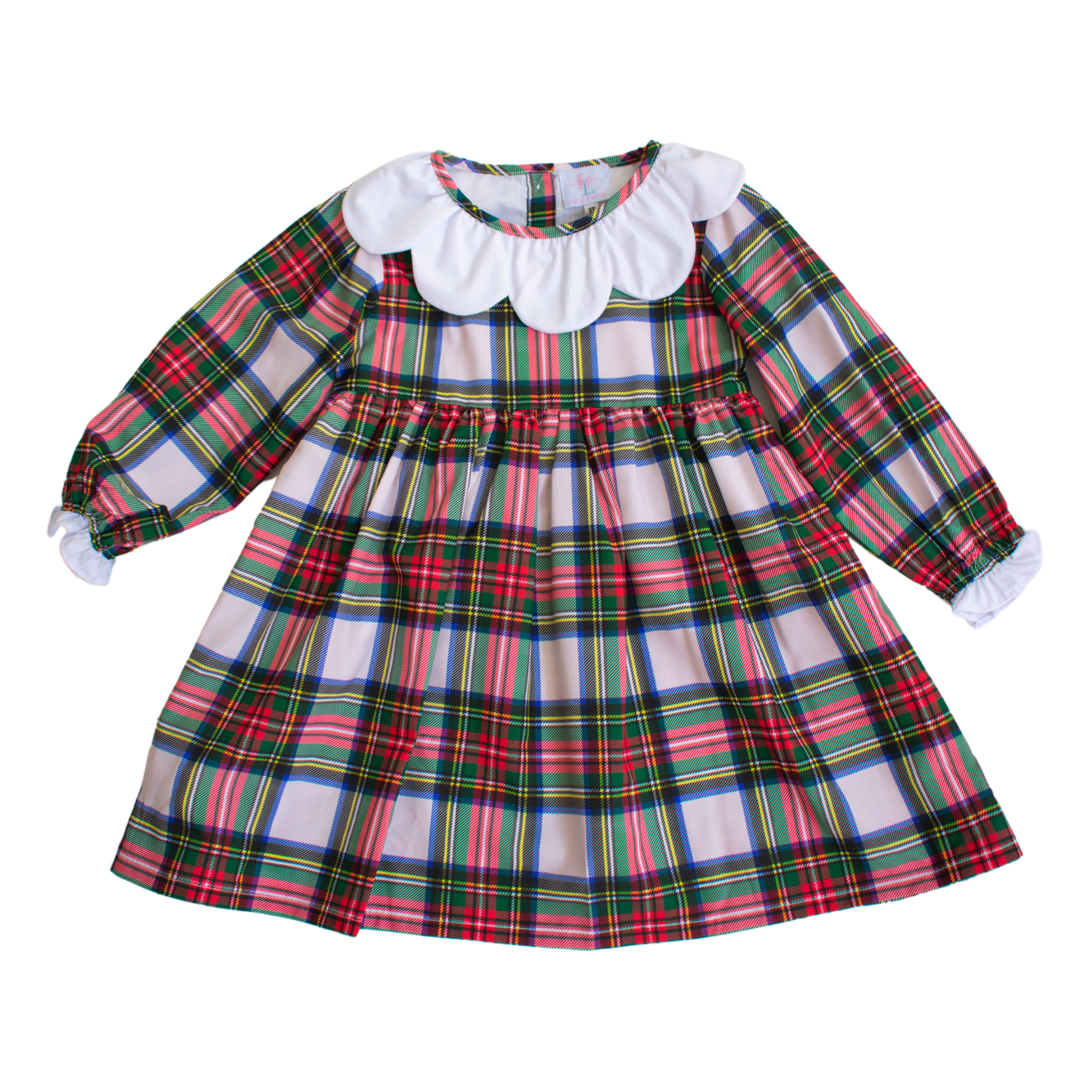 Christmas Plaid Smocked Dress