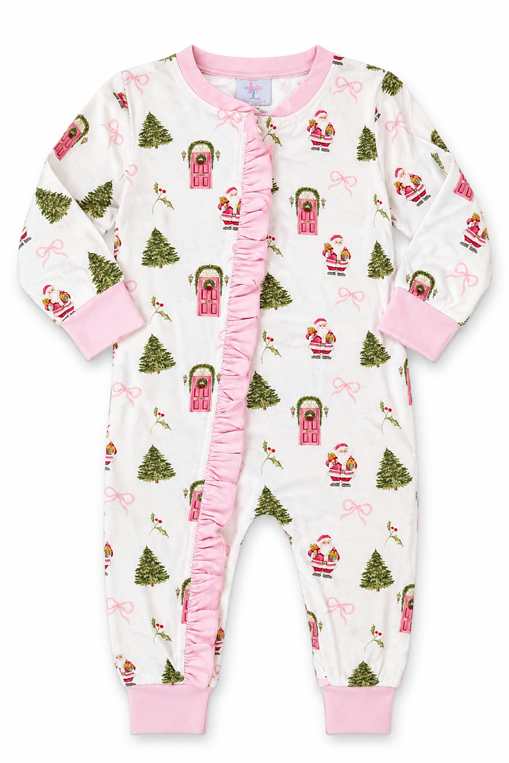 Christmas Door Ruffle Footie