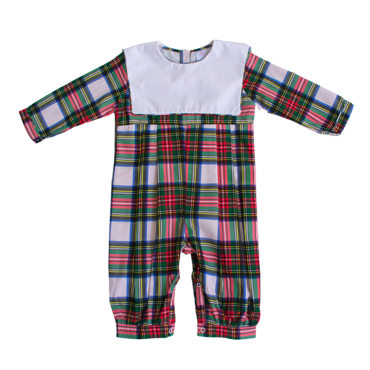 PRE-ORDER Christmas Plaid Boy Smocked Romper