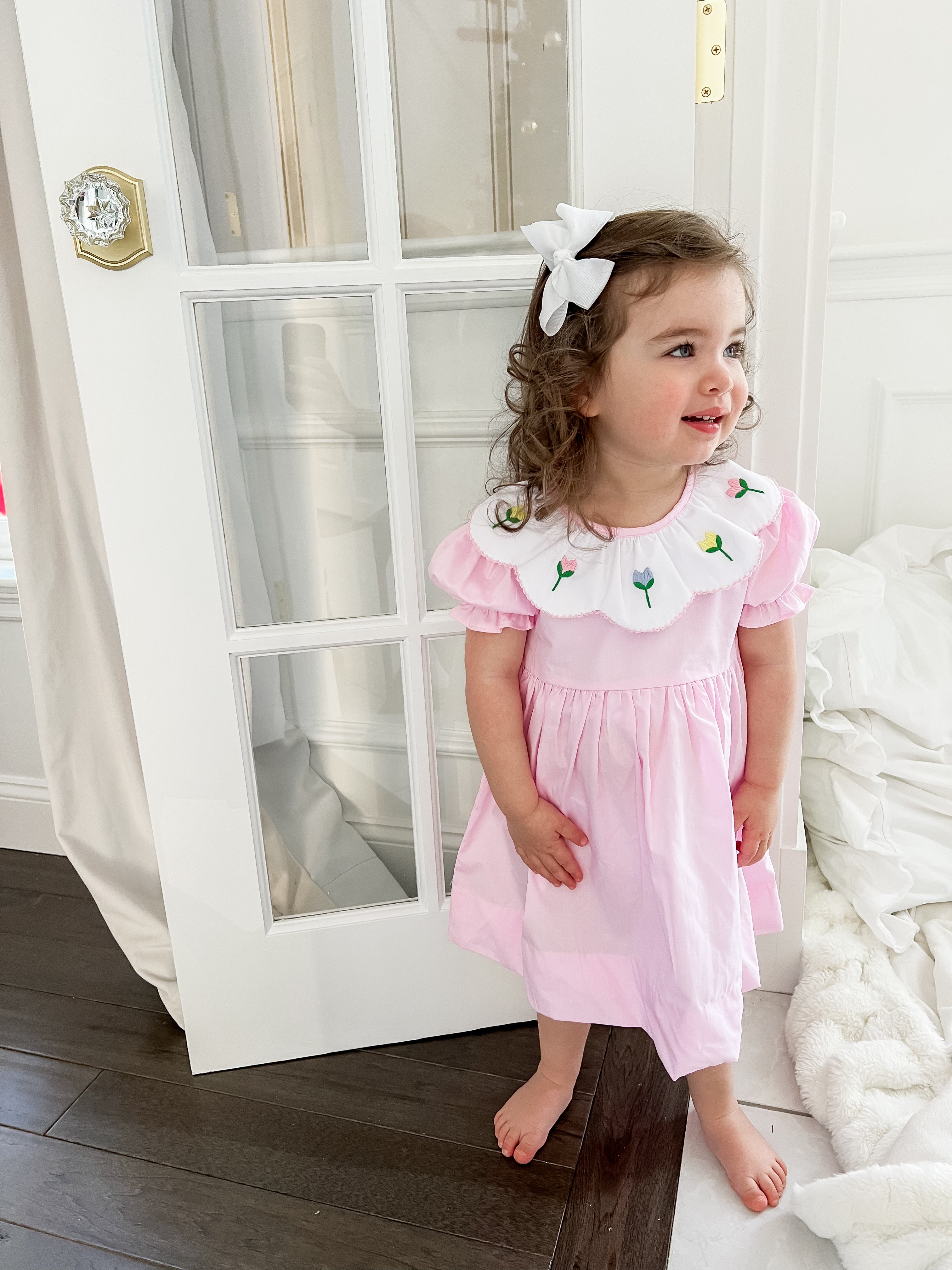 Spring Tulip Smocked Dress