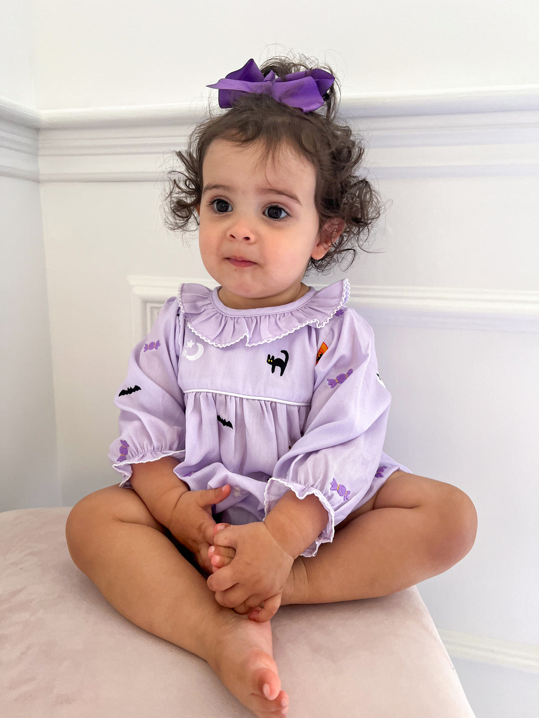 Sabrina Halloween Smocked Bubble