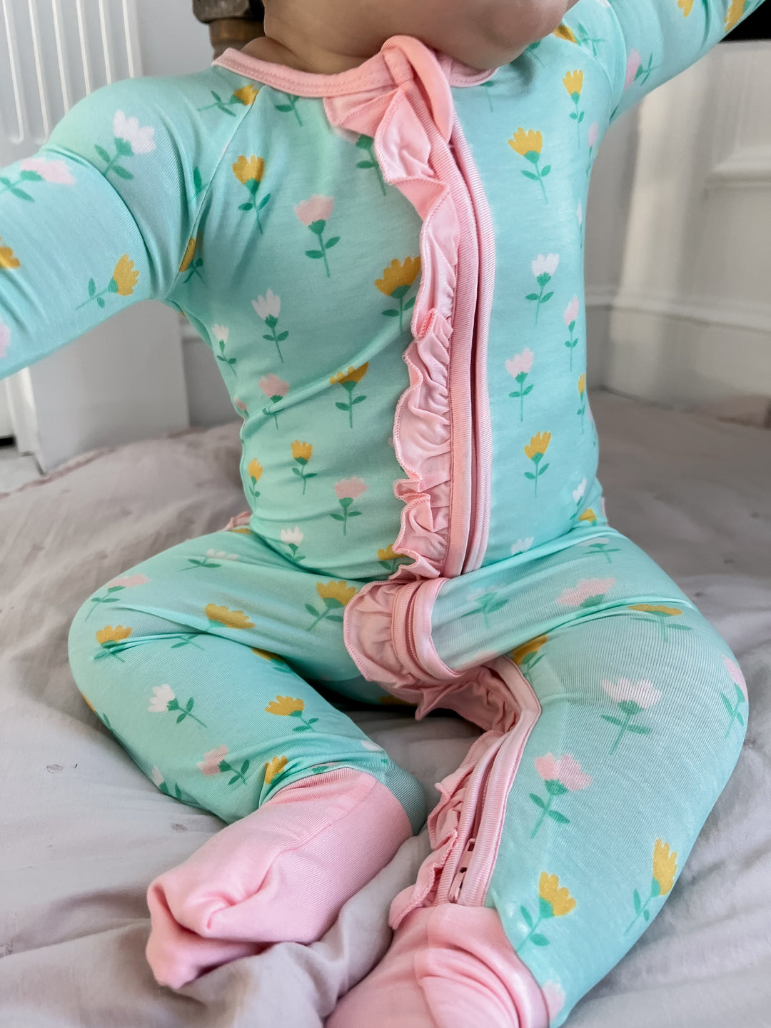 Brigitte Spring Floral Ruffle Pajamas
