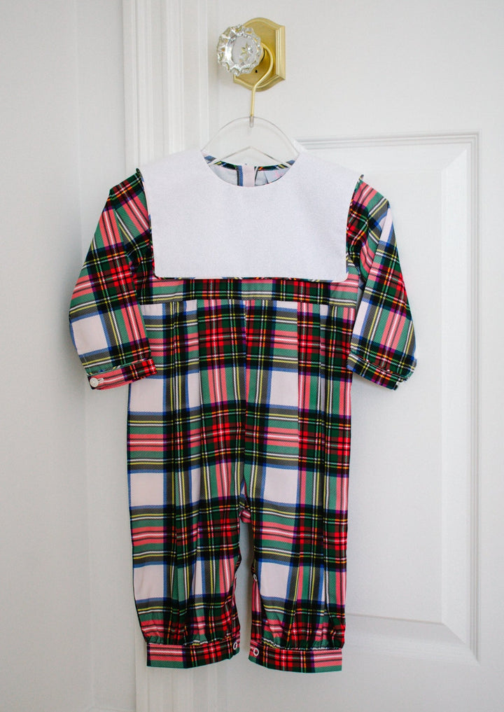 PRE-ORDER Christmas Plaid Boy Smocked Romper