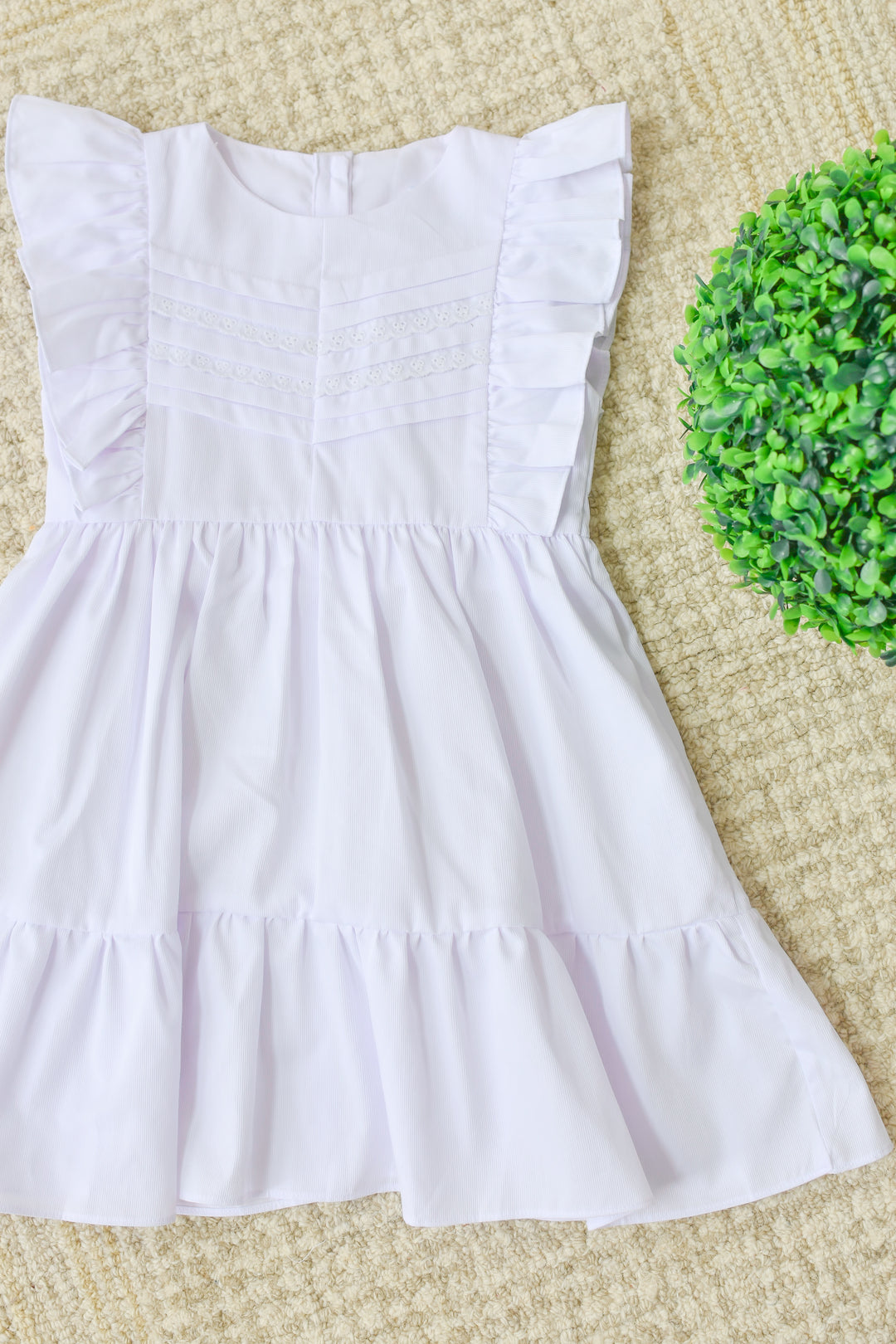 White Smocked Summer Dress