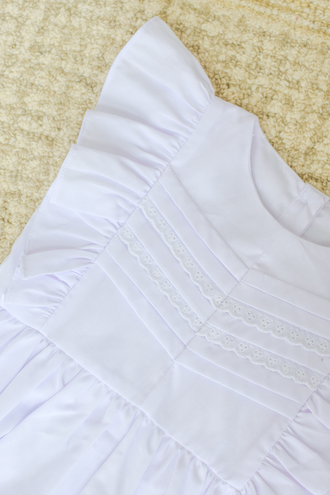 White Smocked Summer Dress