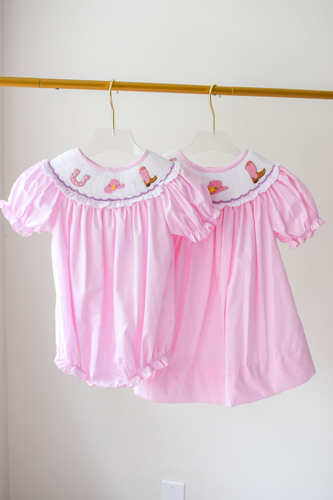 Pink Smocked Cowgirl Dress