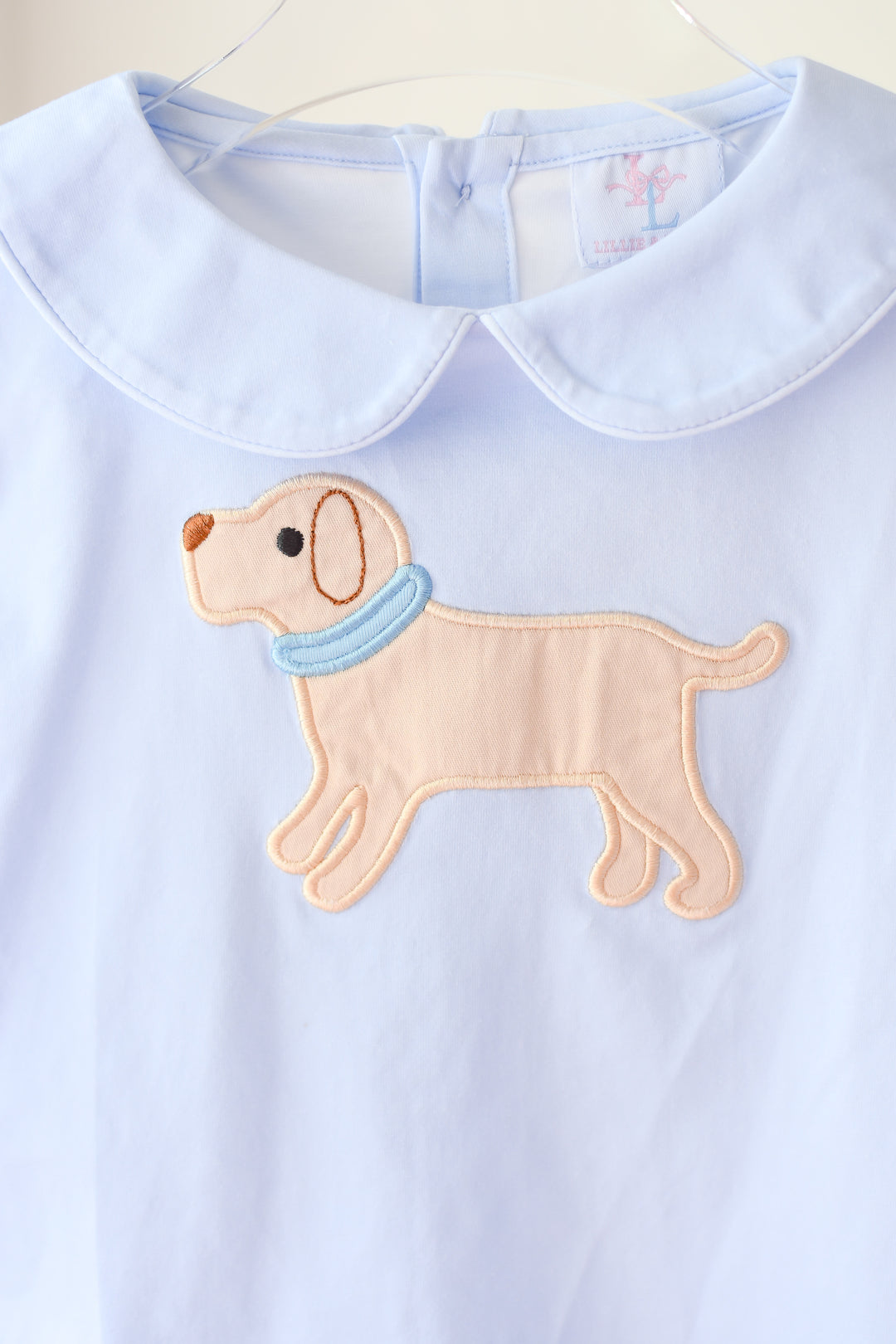 PRE-ORDER Boys Puppy Applique Shirt & Gingham Shorts Set