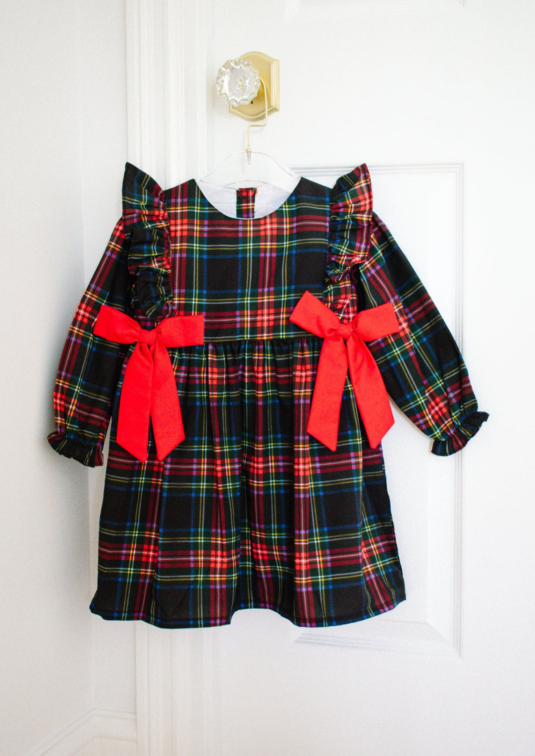 Fiona Christmas Tartan Smocked Dress Lillie & Lilah Fiona Christmas Tartan Smocked Dress Lillie & Lilah