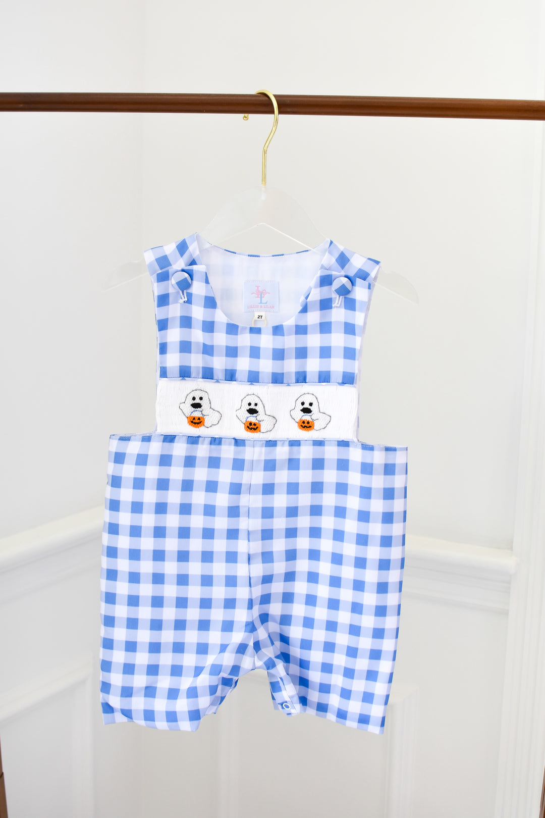 Boys Halloween Ghost SmockedShortall