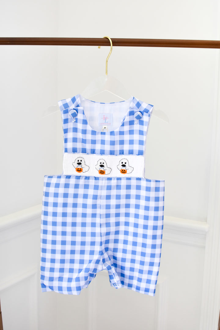Boys Halloween Ghost SmockedShortall