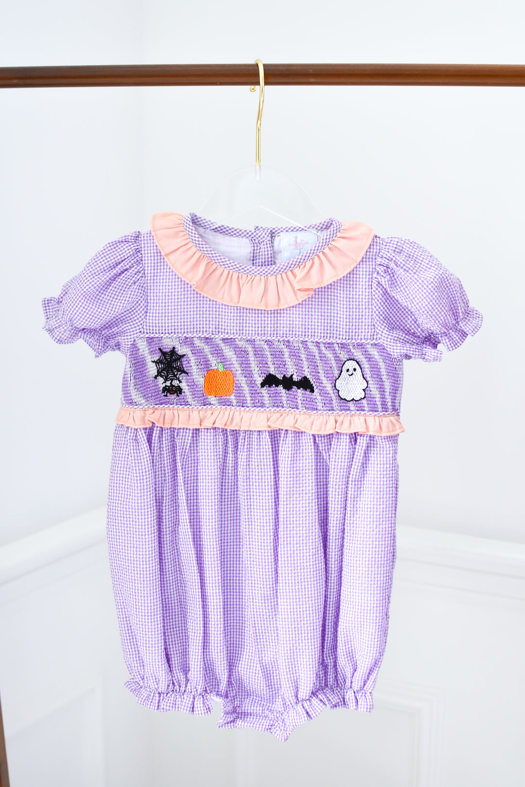 Purple Smocked Halloween Bubble