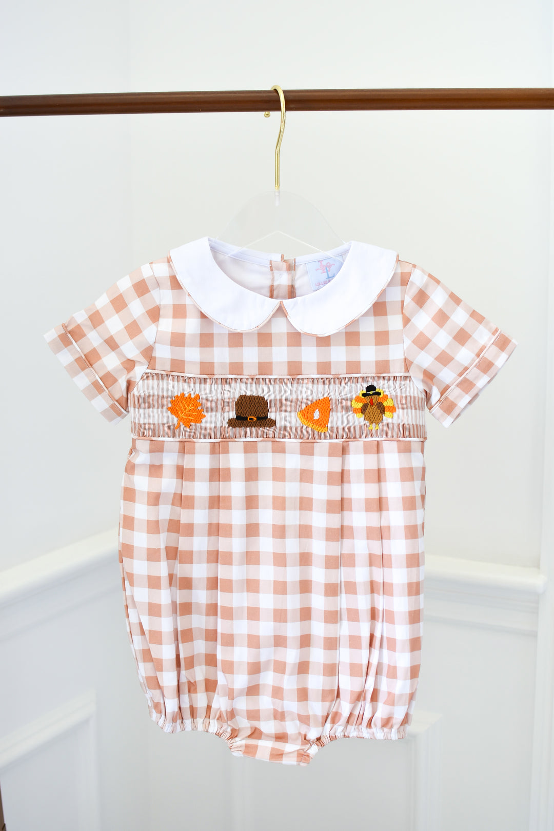Boys Thanksgiving Smocked Bubble