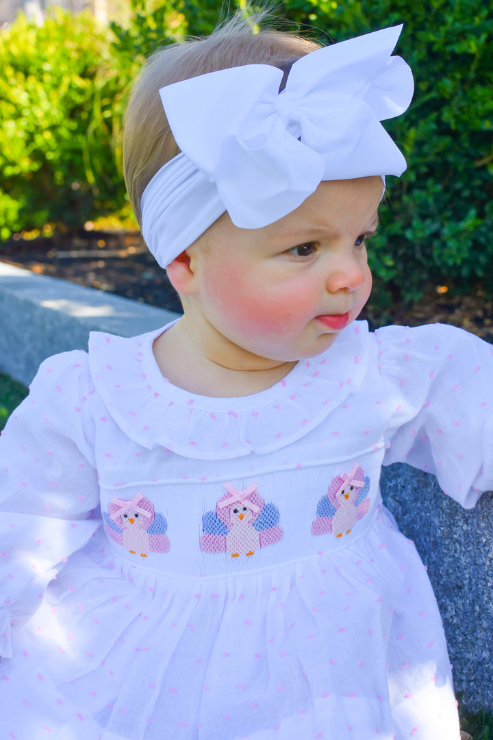 Pink Swiss Dot Turkey Diaper Set