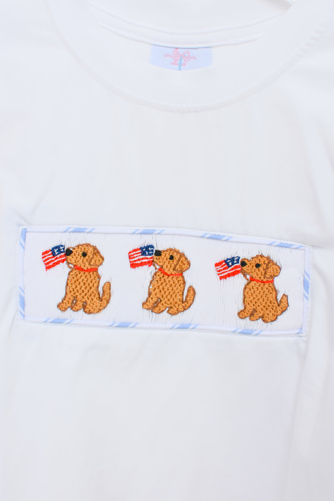 PRE-ORDER Patriotic Puppy Smocked Boys Short Set