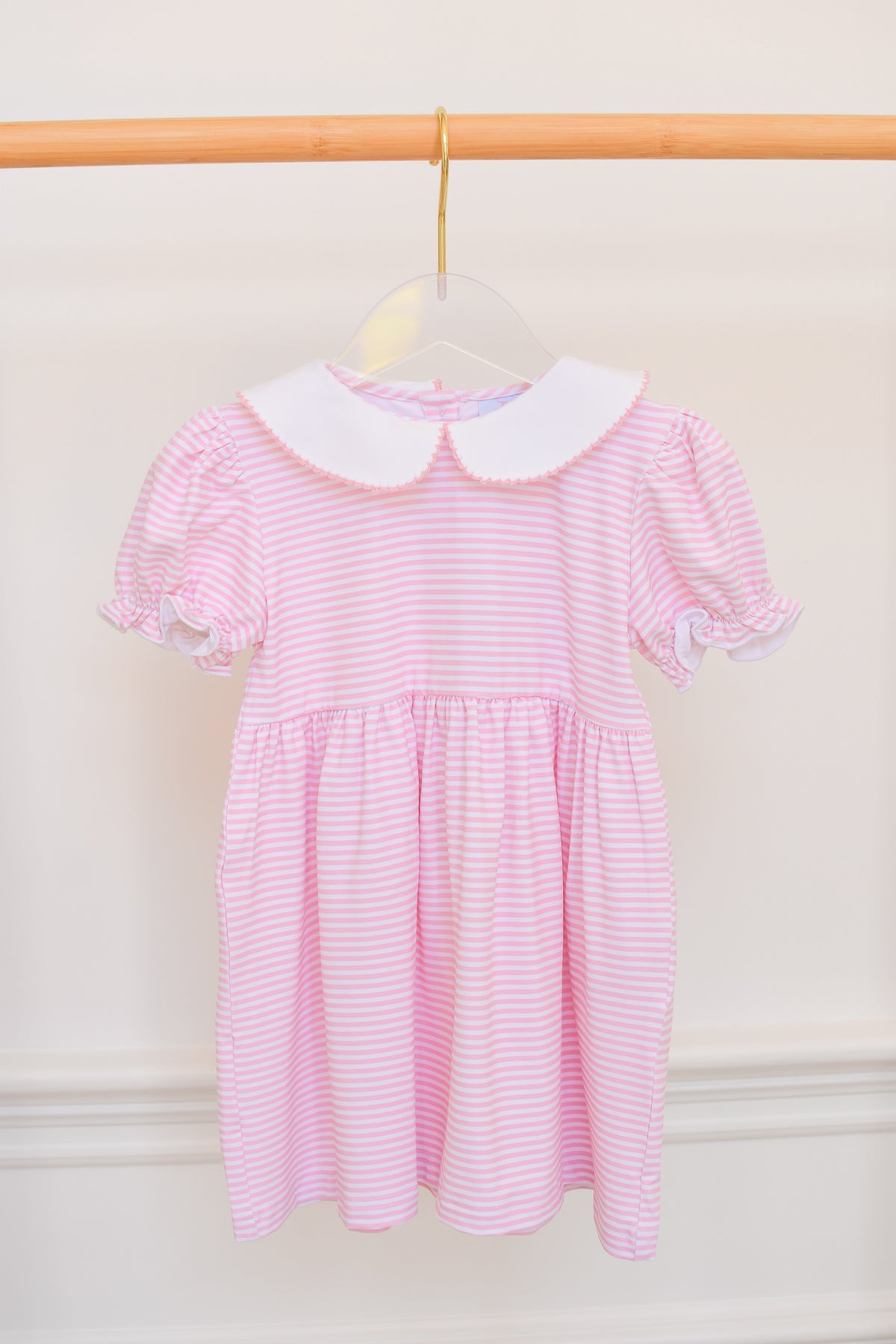 pink peter pan collar dress women's Learning To Love Dress M / Light Blush