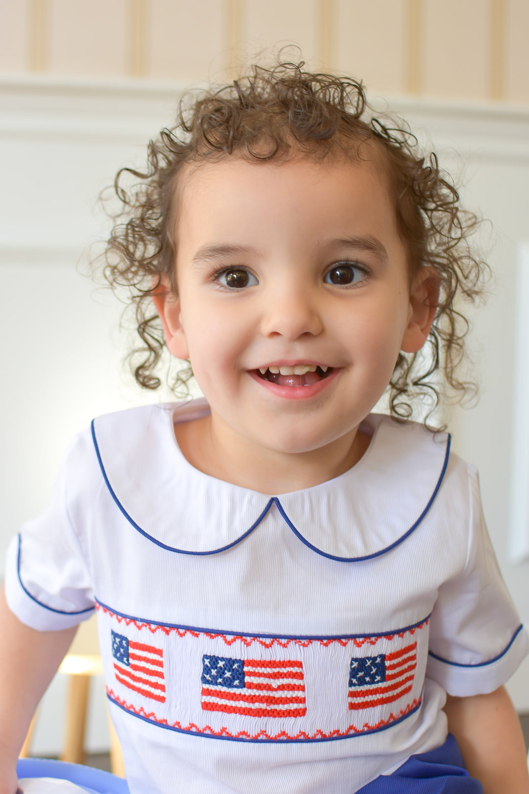 PRE-ORDER Patriotic Boys Smocked American Flag Short Set