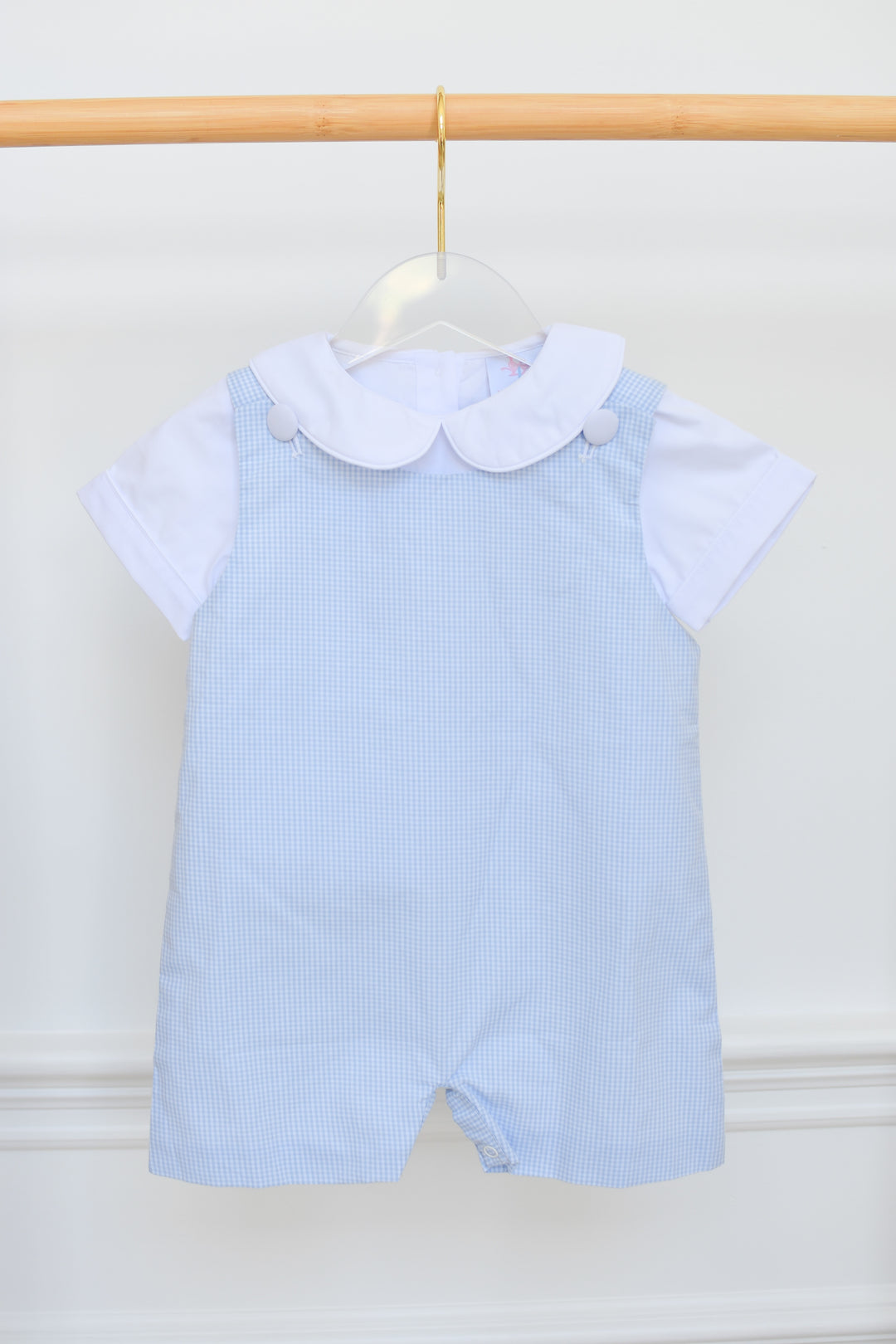 Blue Gingham Boy Shortall