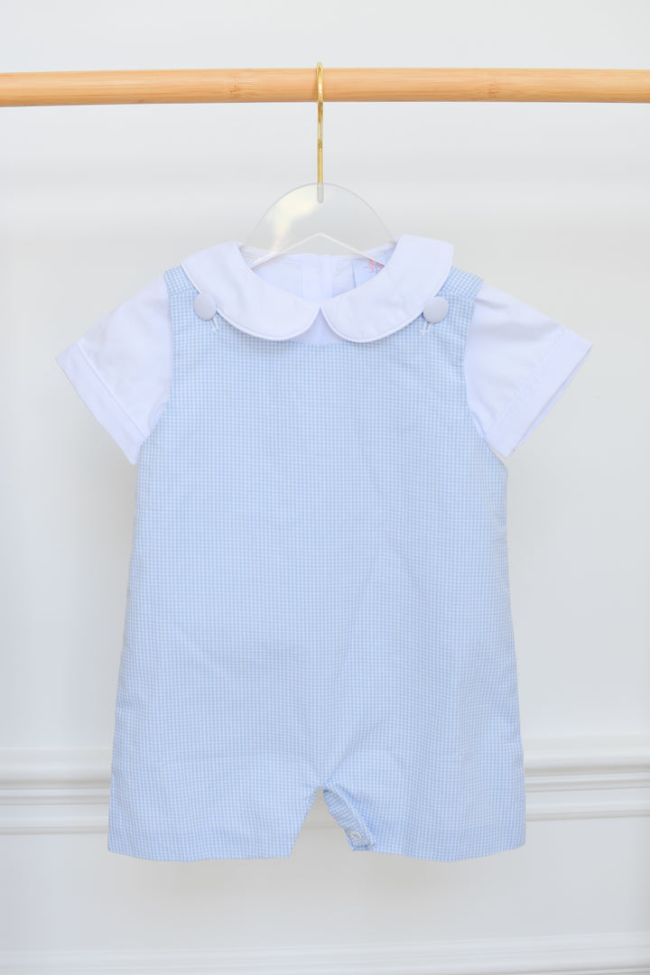 Blue Gingham Boy Shortall