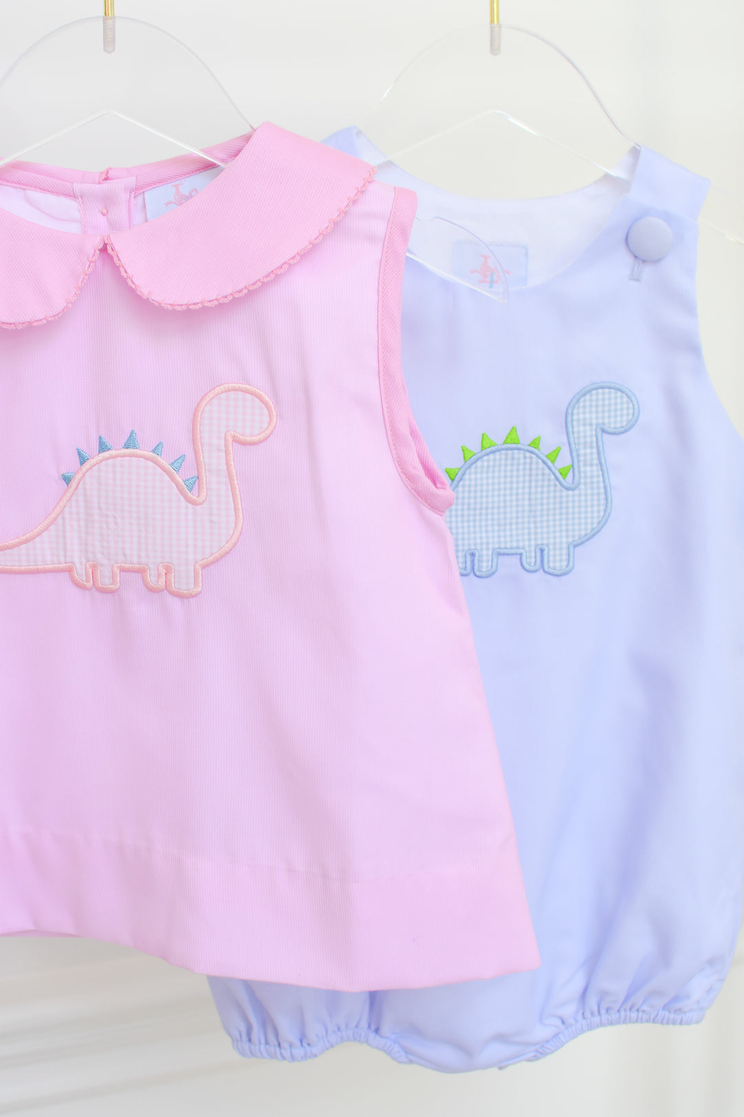 Dinosaur Applique Girl Diaper Set