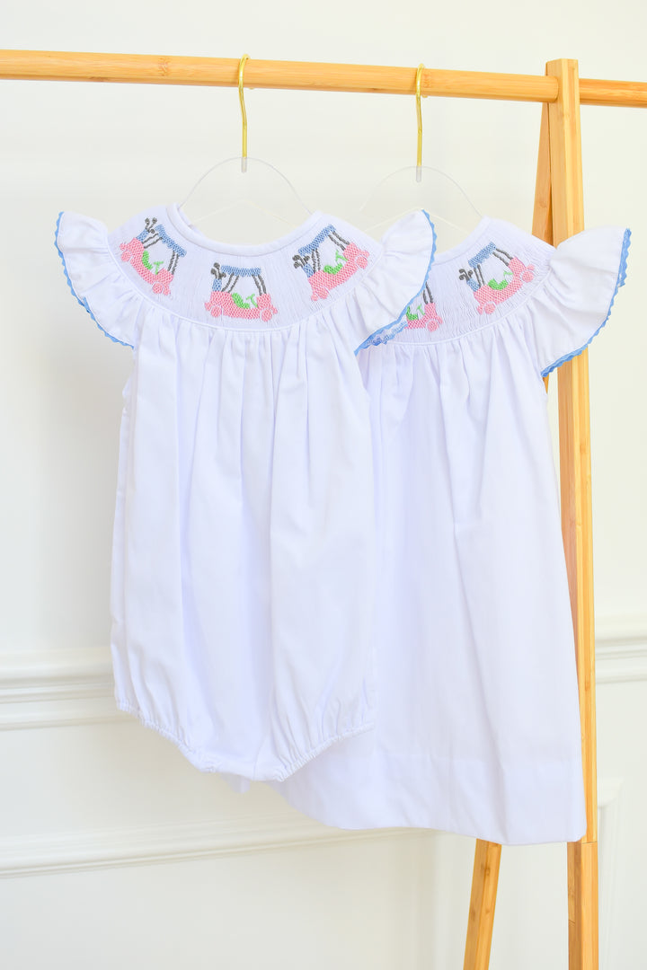 Smocked Golf Cart Dress