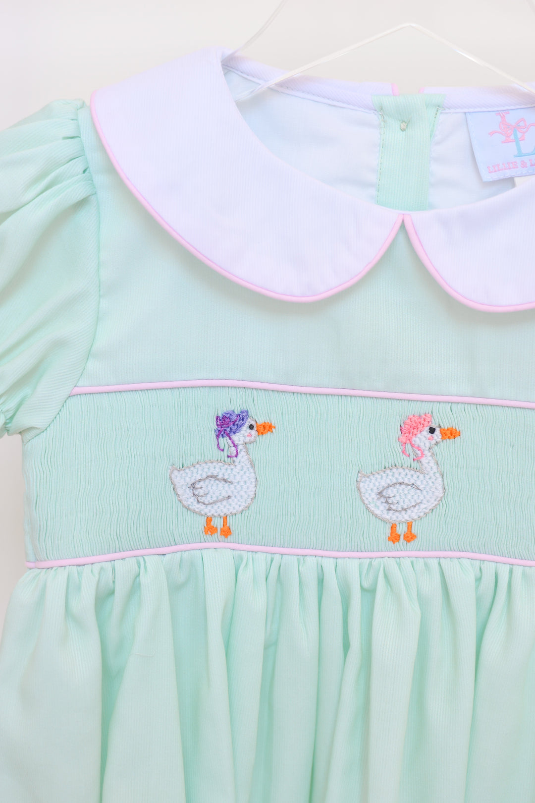 Lady Geese Green Smocked Dress Lillie & Lilah Lady Geese Green Smocked Dress Lillie & Lilah