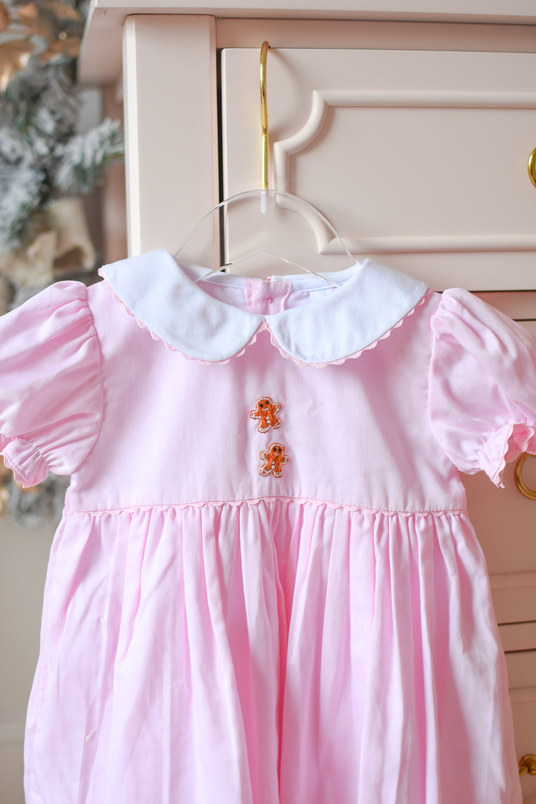pink gingerbread dress Pink Gingerbread Christmas Dress for Girls (1-8 Years) | Festive Tutu Party Gown Holiday Outfit