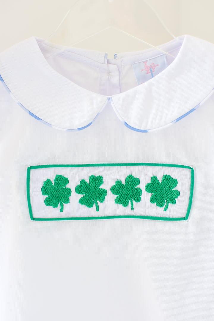 Lucky in Blue Smocked Short Set