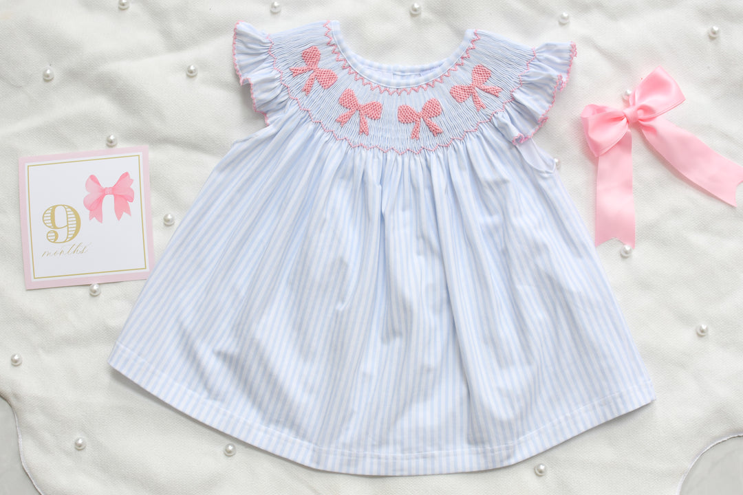 Eleanor Bella Bow Smocked Dress