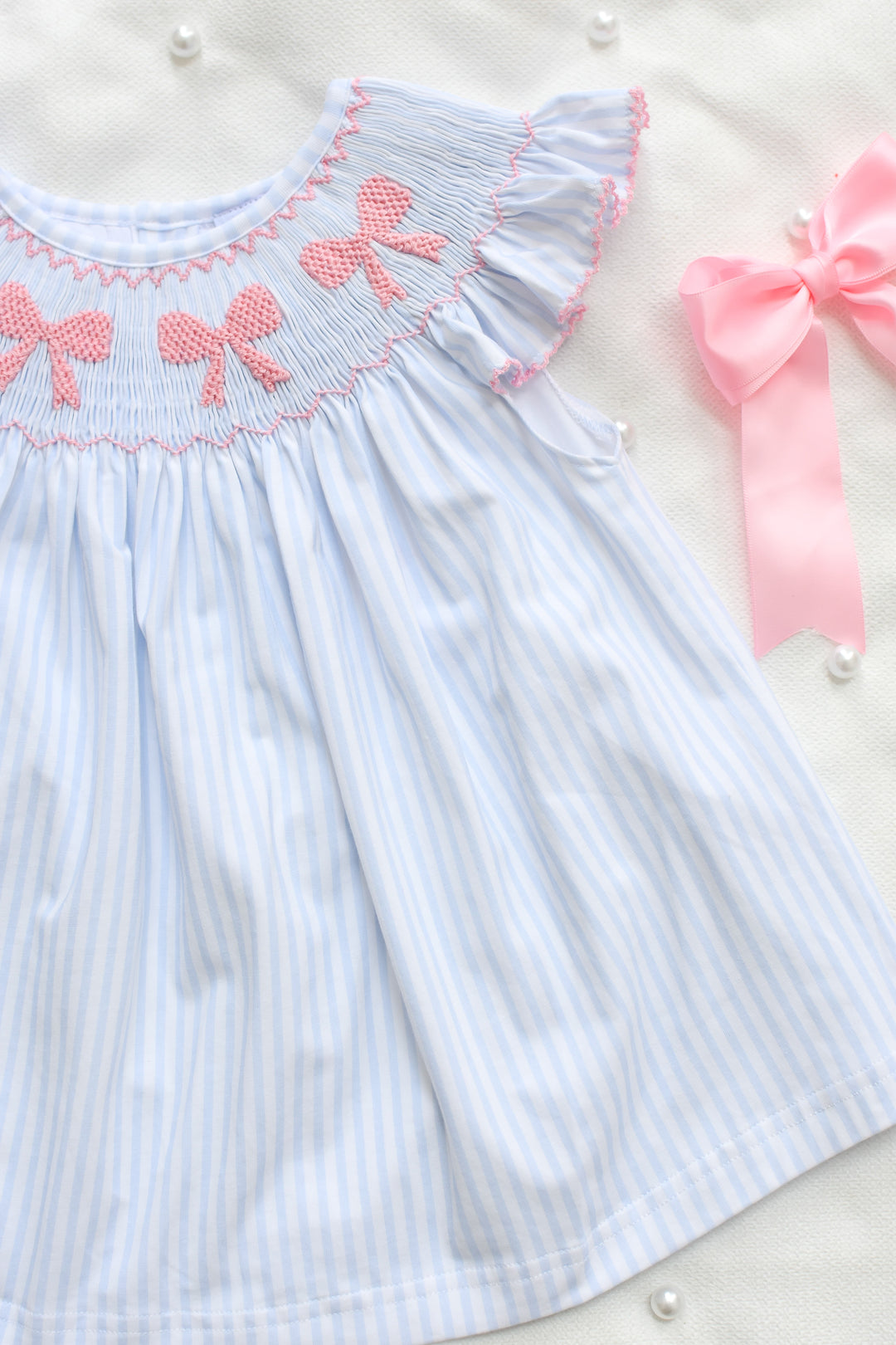 Eleanor Bella Bow Smocked Dress