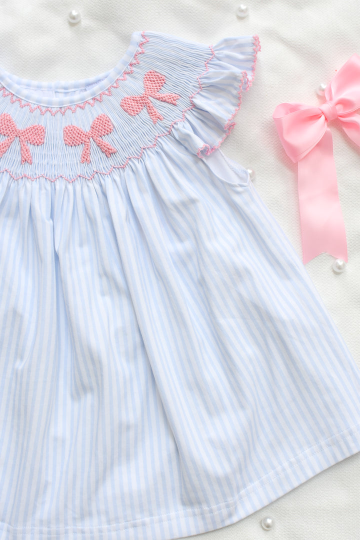 Eleanor Bella Bow Smocked Dress