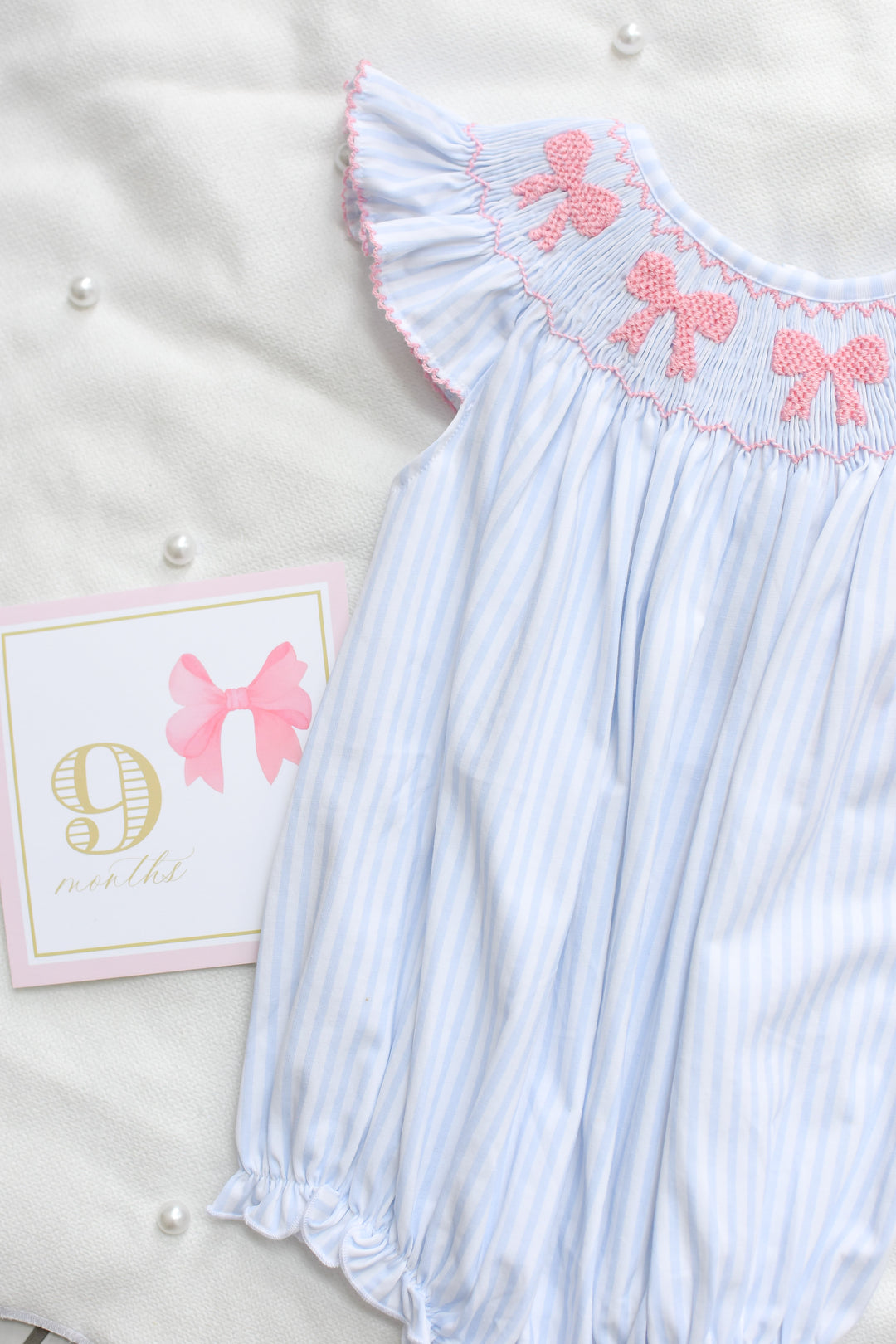 Eleanor Bella Bow Smocked Bubble