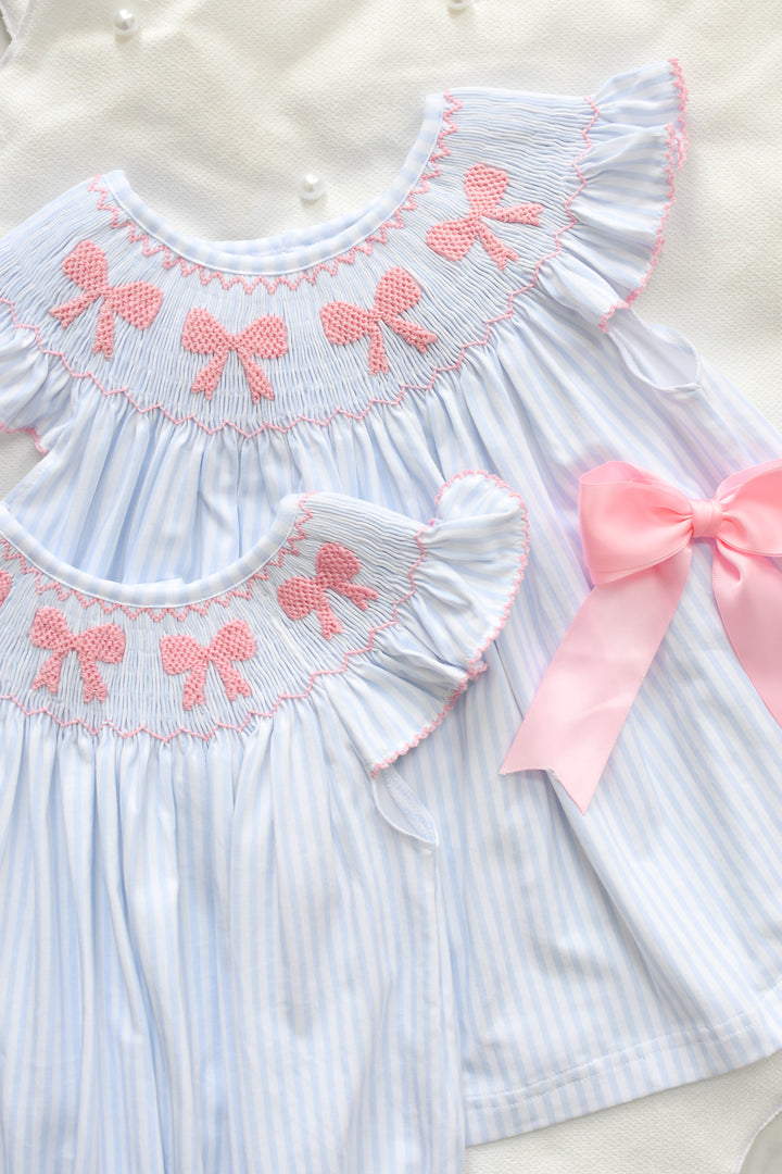 Eleanor Bella Bow Smocked Dress