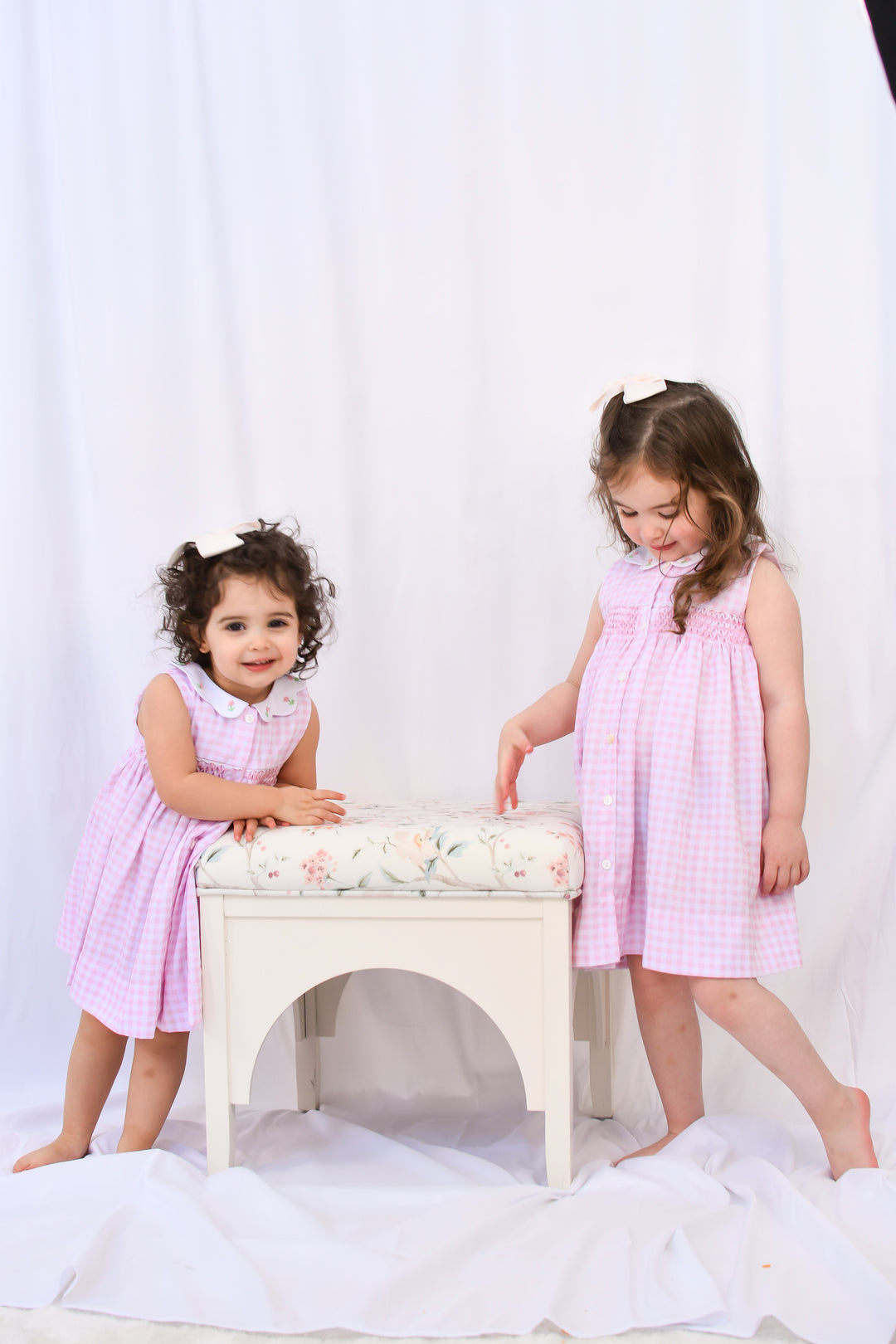 Tulip Pink Gingham Smocked Dress