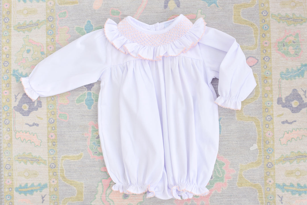 Winter White Smocked Bubble