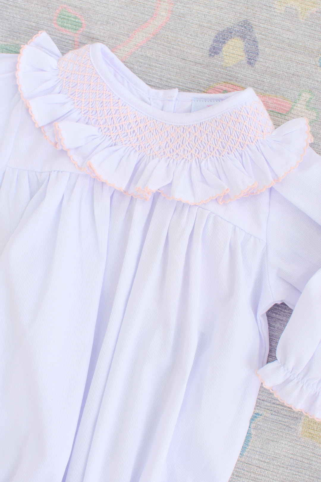 Winter White Smocked Bubble