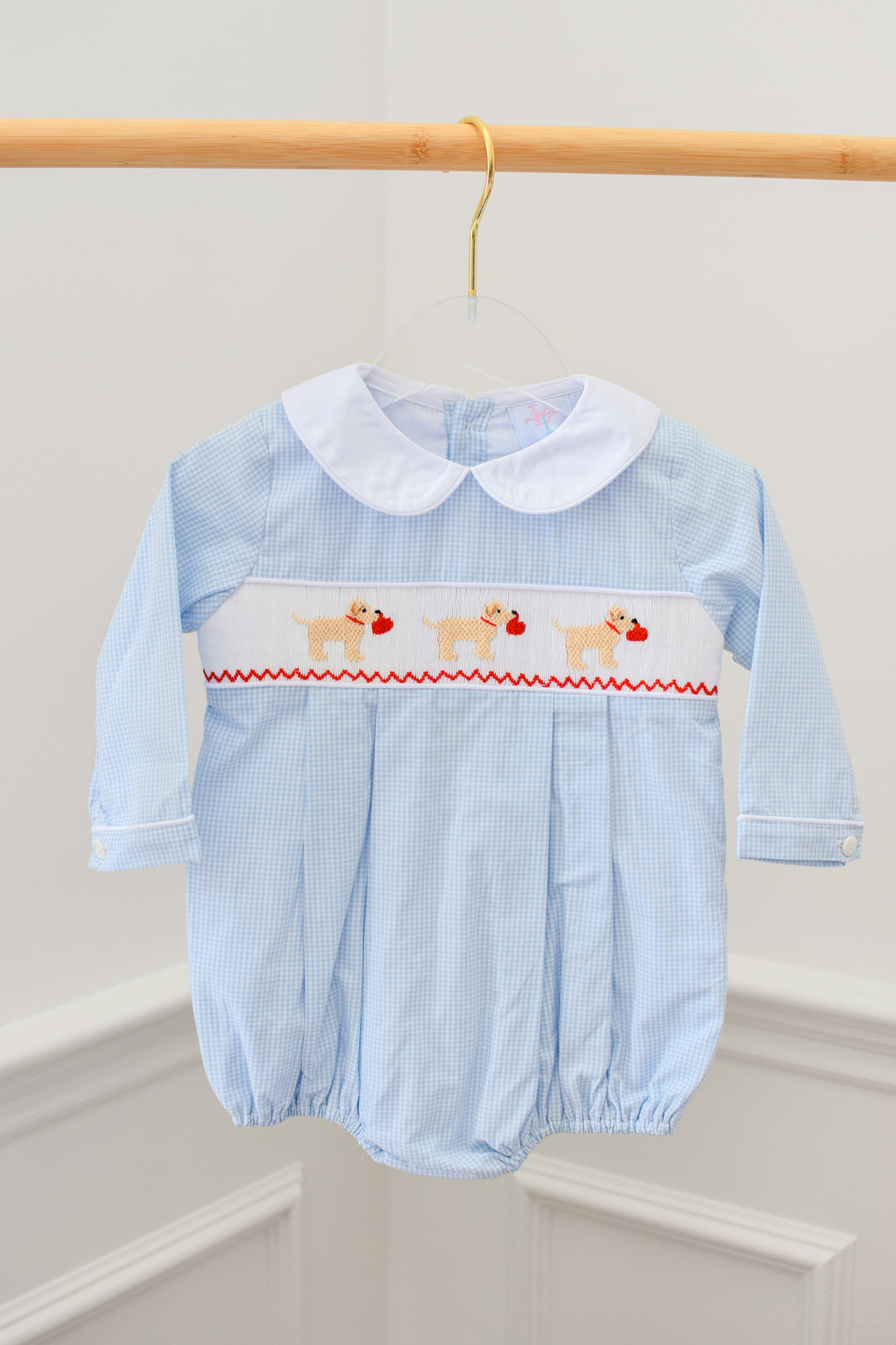 Puppy Love Smocked Boy Bubble