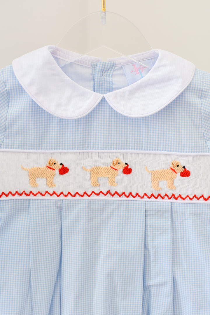 Puppy Love Smocked Boy Bubble
