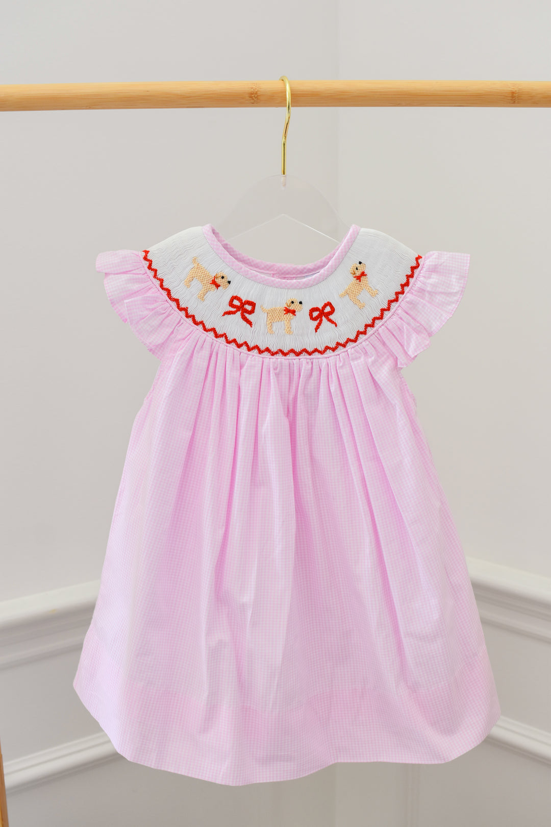 Puppy Love and Bows Smocked Dress