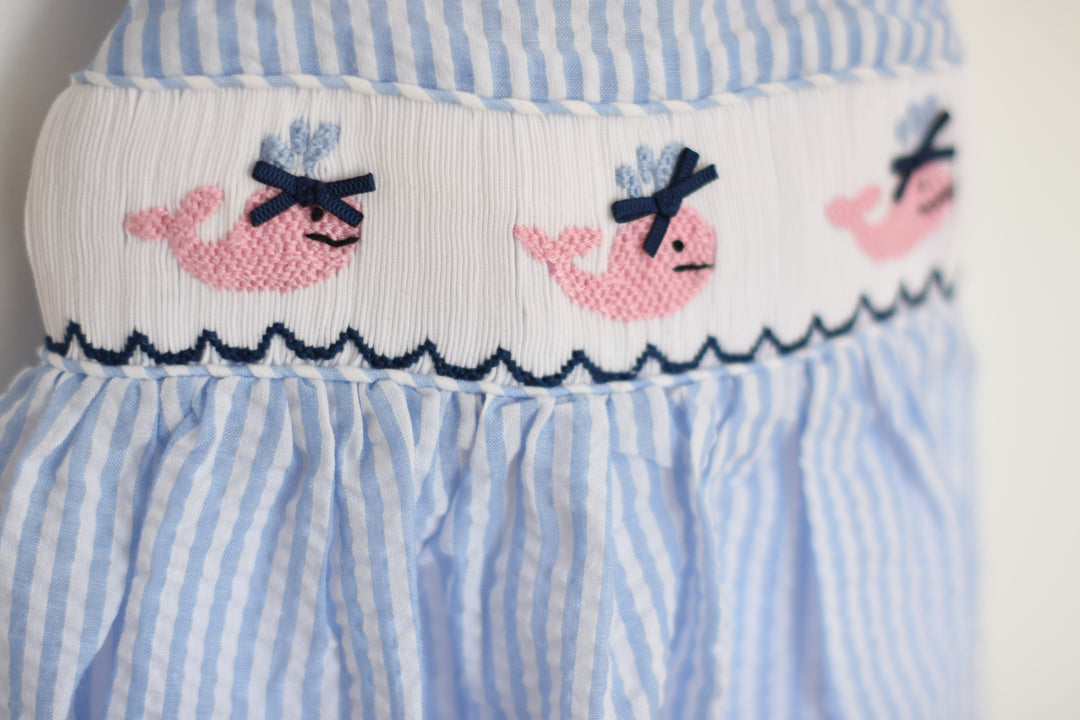 pink whale dress Little English | Pink Whale Angel Sleeve Dress for Toddler Girls