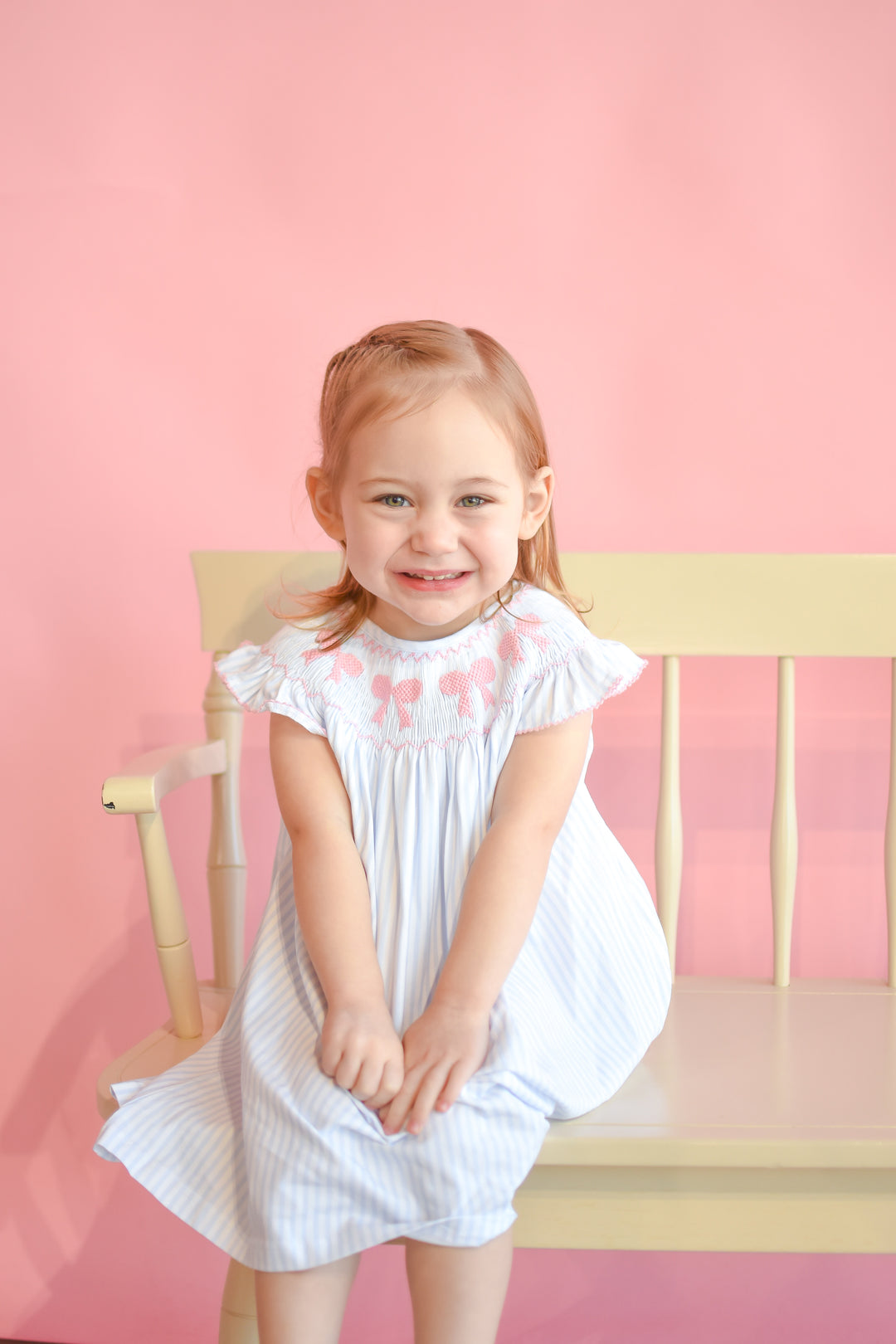 Eleanor Bella Bow Smocked Dress